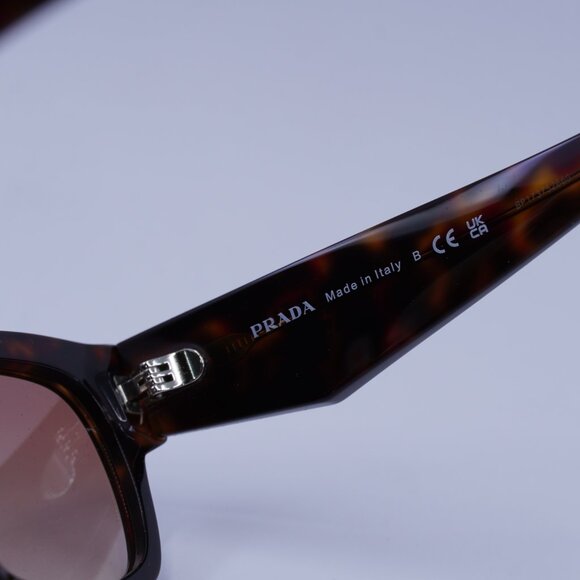 Prada PRB09S 17N50L Sunglasses Root Havana Butterfly Frame, Brown Lenses - Picture 7 of 10